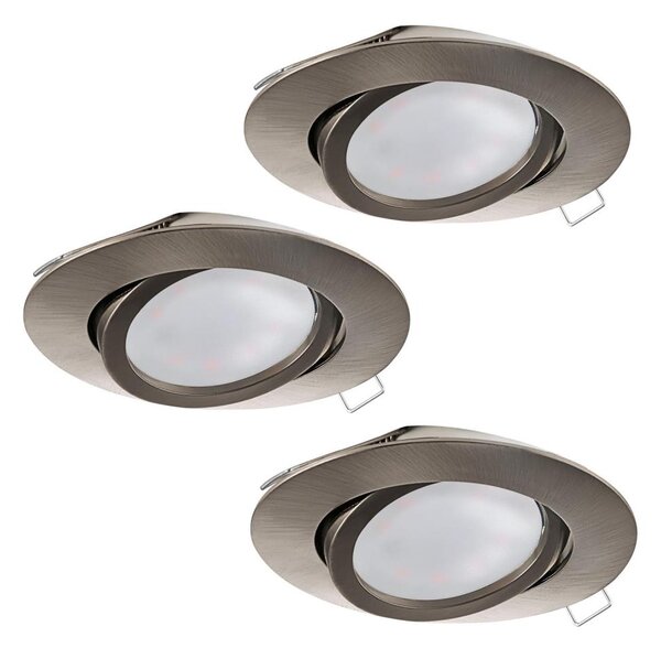 Eglo 31689 - Set di 3 faretti da incasso LED TEDO 3xGU10-LED/5W/230V