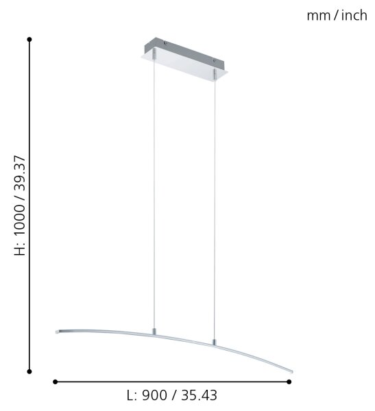 Eglo 32048 - Lampadario LED LASANA LED/14W/230V