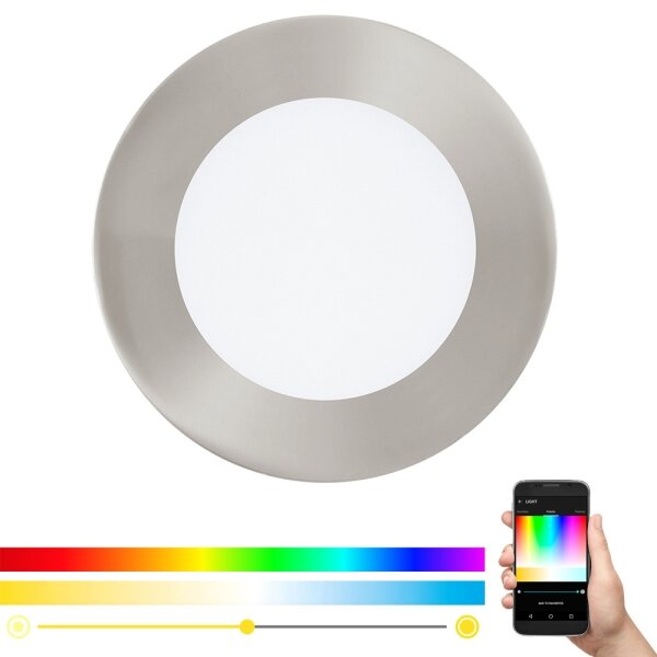 Eglo 32753 - Plafoniera da incasso dimmerabile LED RGB FUEVA-C LED/5,4W/230V