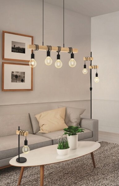 Eglo 32919 - Lampada da terra TOWNSHEND 2xE27/10W/230V