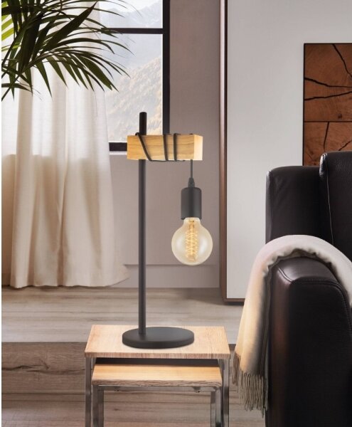 Eglo 55249 - Lampada da tavolo TOWNSHEND 1xE27/10W/230V