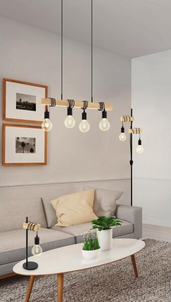 Eglo 55249 - Lampada da tavolo TOWNSHEND 1xE27/10W/230V