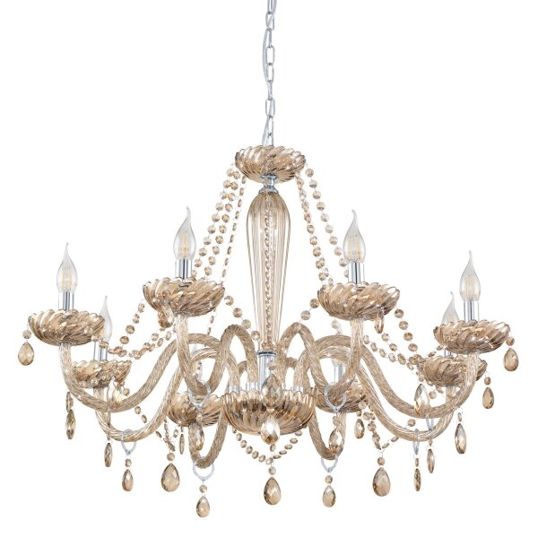 Eglo 39093 - Lampadario BASILANO 8xE14/40W/230V