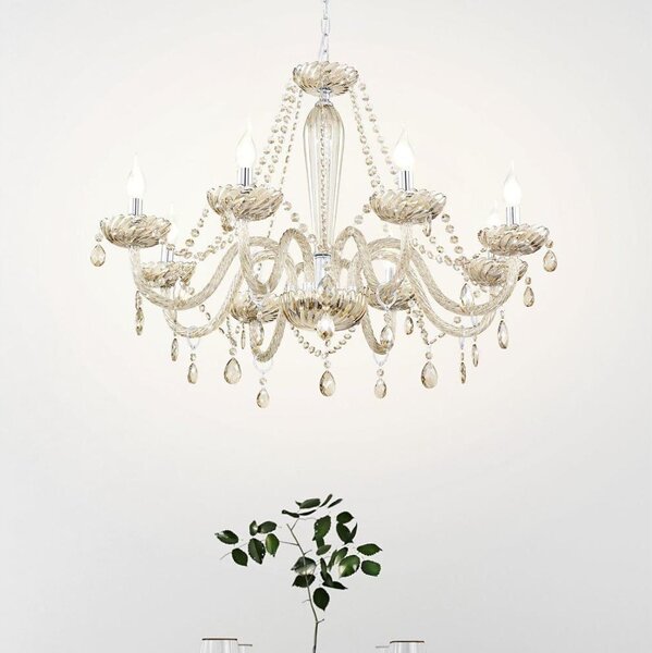 Eglo 39093 - Lampadario BASILANO 8xE14/40W/230V