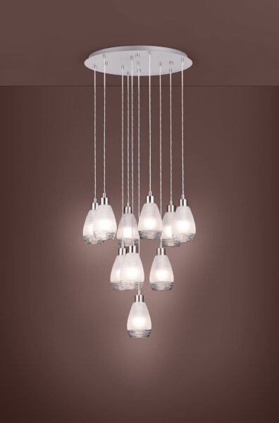 Eglo 39503 - Lampadario a sospensione con filo SIRACUSA 10xE27/60W/230V