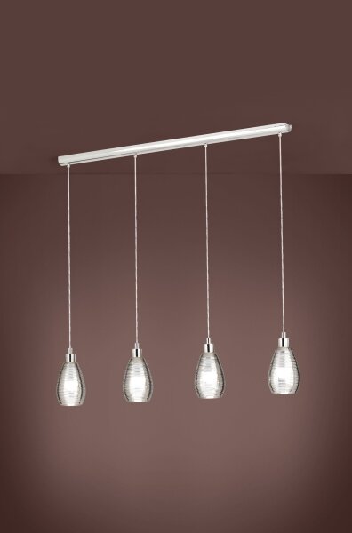 Eglo 39504 - Lampadario a sospensione con filo SIRACUSA 4xE27/60W/230V