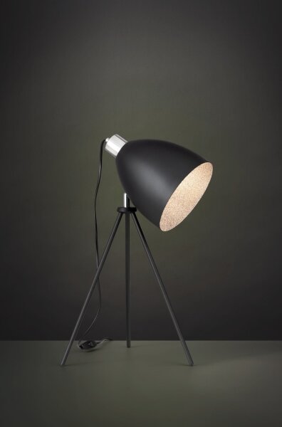 Eglo 79378 - Lampada da tavolo MAREPERLA 1xE27/60W/230V nero