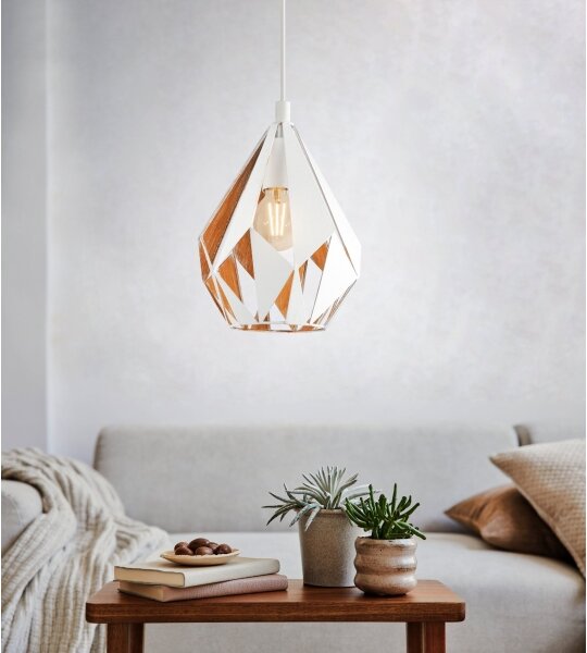 Eglo 43001 - Lampadario a sospensione con filo CARLTON 1xE27/60W/230V