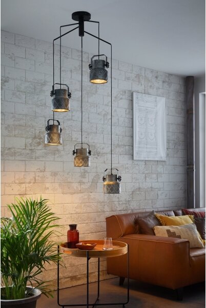 Eglo 39856 - Lampadario da soffitto HILCOTT a montaggio superficiale, 5xE27/40W/230V