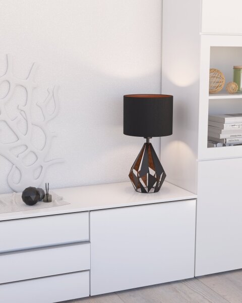 Eglo 43077 - Lampada da tavolo CARLTON 1xE27/60W/230V