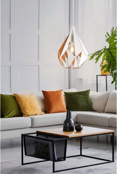 Eglo 43001 - Lampadario a sospensione con filo CARLTON 1xE27/60W/230V