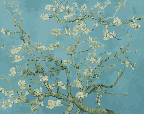 Carta da parati Amandier panoramico in fiori di Van Gogh, Carta da parati Foresta, Carta da parati Alberi, u93603 : Uwalls.it