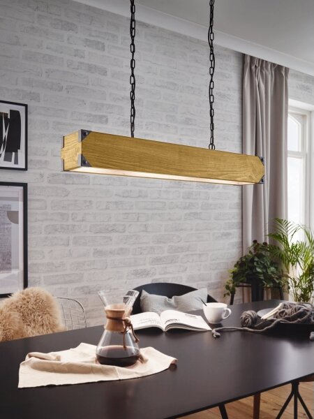 Eglo 43159 - Lampadario a sospensione con catena HARBOROUGH 4xE27/40W/230V