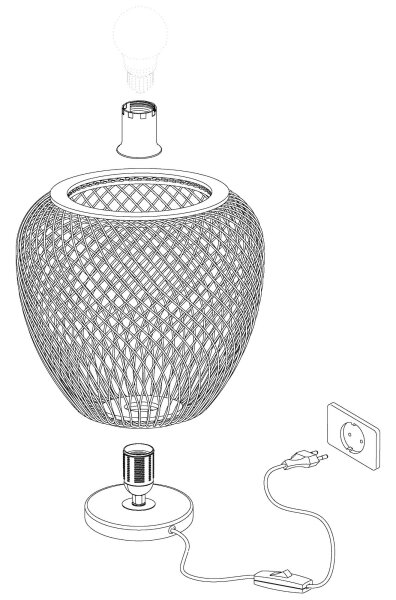 Eglo 43263 - Lampada da tavolo DEMBLEBY 1xE27/40W/230V