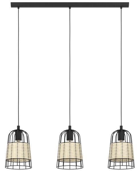 Eglo 43313 - Lampadario a sospensione con filo ANWICK 3xE27/40W/230V