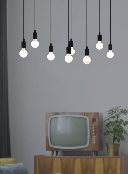 Eglo 43322 - Lampadario a sospensione con filo HOGSMILL 8xE27/40W/230V