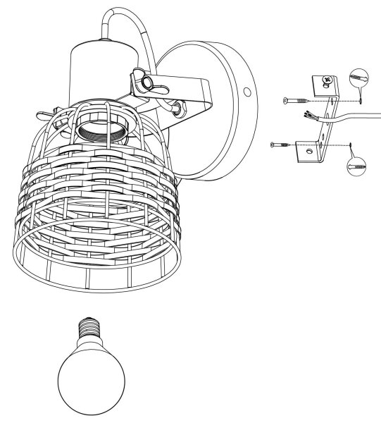 Eglo 43324 - Luce Spot ANWICK 1xE27/40W/230V
