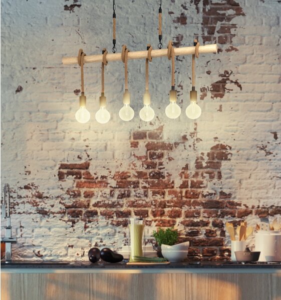 Eglo 43319 - Lampadario a sospensione con catena YOUNGSTOWN 6xE27/40W/230V