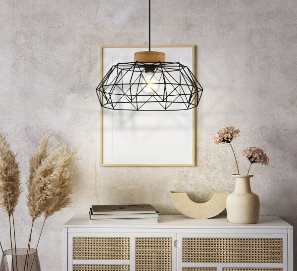 Eglo 44089 - Lampadario a sospensione su cavo PADSTOW 1xE27/60W/230V