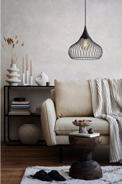 Eglo 43344 - Lampadario a sospensione con filo STAVERTON 1xE27/60W/230V