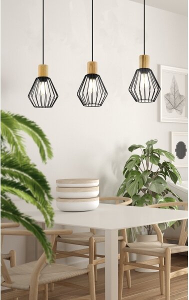 Eglo 44094 - Lampadario a sospensione con filo PALMORLA 3xE27/60W/230V