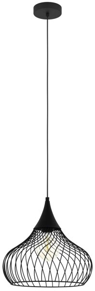 Eglo 43344 - Lampadario a sospensione con filo STAVERTON 1xE27/60W/230V