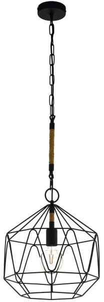 Eglo 43328 - Lampadario a sospensione con filo COTTINGHAM 1xE27/40W/230V