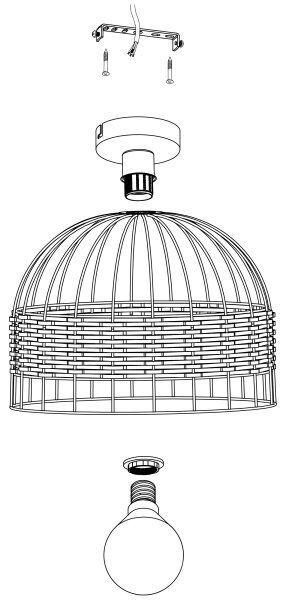 Eglo 43398 - Plafoniera ANWICK 1xE27/60W/230V