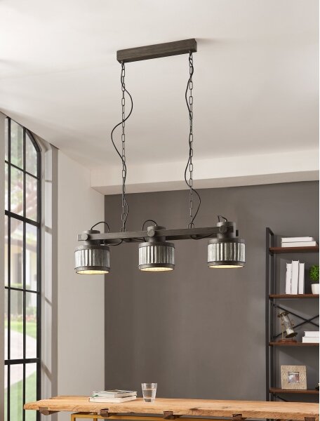 Eglo 43447 - Lampadario a catena TURROCK 3xE27/28W/230V