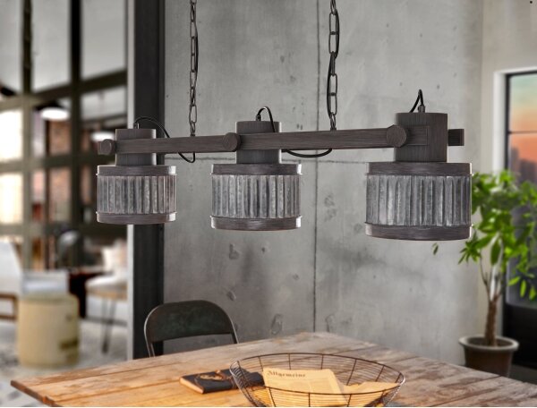 Eglo 43447 - Lampadario a catena TURROCK 3xE27/28W/230V