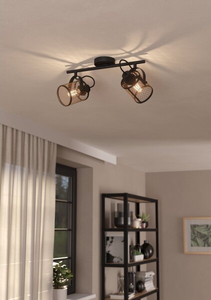 Eglo 43532 - Luce Spot da soffitto DELLOW 2xE27/40W/230V