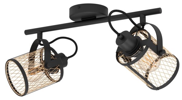 Eglo 43532 - Luce Spot da soffitto DELLOW 2xE27/40W/230V