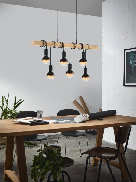 Eglo 43513 - Lampadario sospeso a cavo TOWNSHEND 6xE27/60W/230V