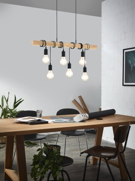 Eglo 43513 - Lampadario sospeso a cavo TOWNSHEND 6xE27/60W/230V