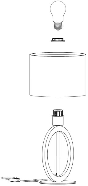Eglo 43569 - Lampada da tavolo BASILDON 1xE27/40W/230V