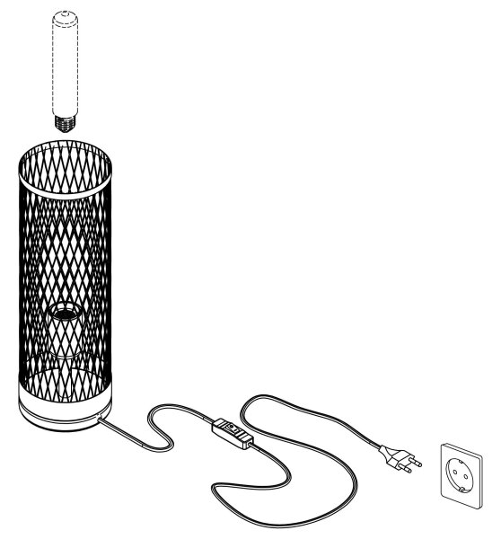 Eglo 43536 - Lampada da tavolo REDCLIFFE 1xE27/40W/230V