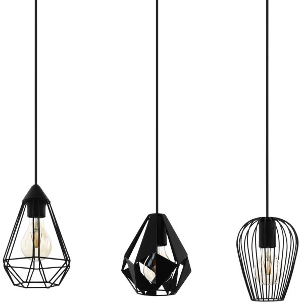 Eglo 43581 - Lampadario su corda DISTAFF 3xE27/40W/230V