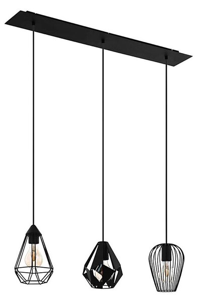 Eglo 43581 - Lampadario su corda DISTAFF 3xE27/40W/230V