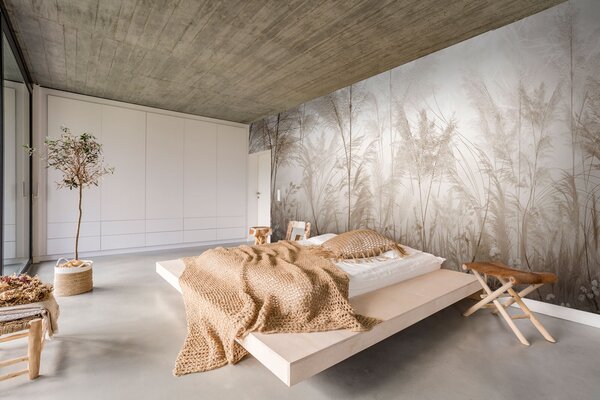 Carta da parati Rami nel boho stile nebbia, Carta da parati Natura, u73981 : Uwalls.it