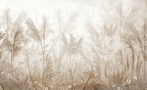 Carta da parati Rami nel boho stile nebbia, Carta da parati Natura, u73981 : Uwalls.it