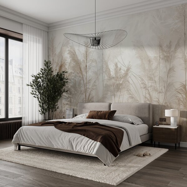 Carta da parati Rami nel boho stile nebbia, Carta da parati Natura, u73981 : Uwalls.it