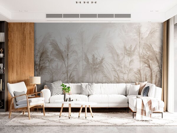 Carta da parati Rami nel boho stile nebbia, Carta da parati Natura, u73981 : Uwalls.it