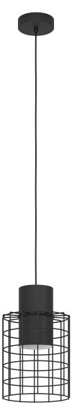 Eglo 43625 - Lampadario su corda MILLIGAN 1xE27/40W/230V d. 20 cm nero