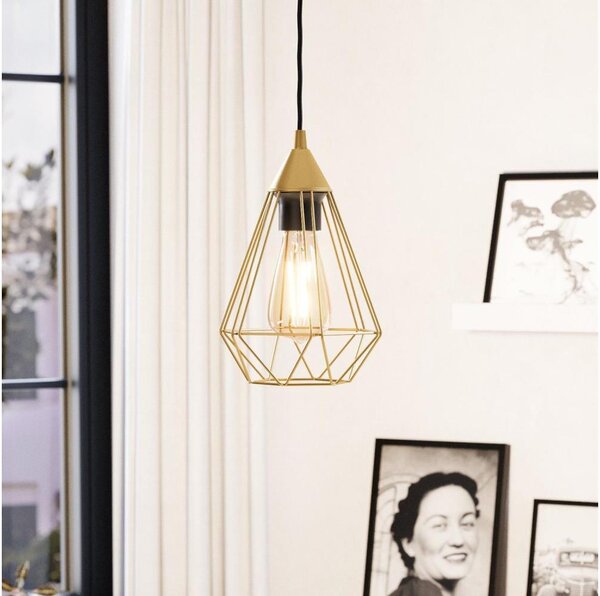 Eglo 43681 - Lampadario su corda TARBES 1xE27/60W/230V d. 17,5 cm