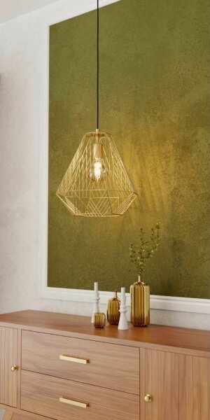 Eglo 43695 - Lampadario su corda STYPE 1xE27/40W/230V oro