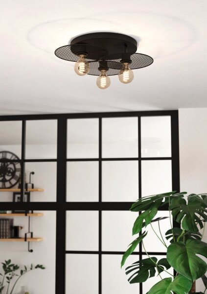Eglo 43728 - Plafoniera IKESTON 3xE27/40W/230V