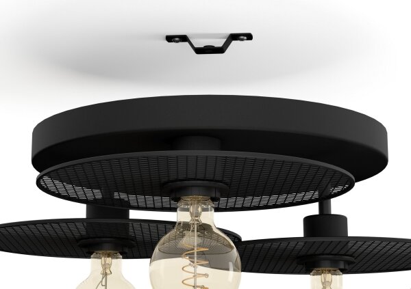 Eglo 43728 - Plafoniera IKESTON 3xE27/40W/230V