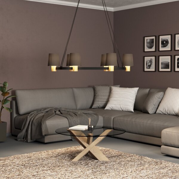 Eglo 43782 - Lampadario a sospensione con filo EDALE 6xE27/40W/230V
