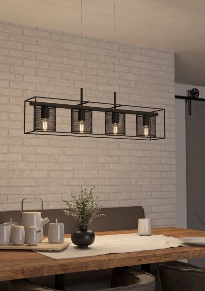 Eglo 43773 - Lampadario a sospensione con filo CATTERICK 4xE27/40W/230V