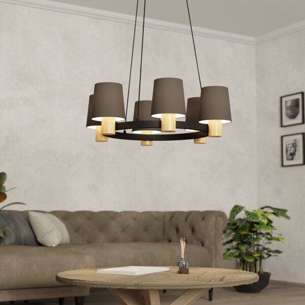 Eglo 43781 - Lampadario a sospensione con filo EDALE 6xE27/40W/230V